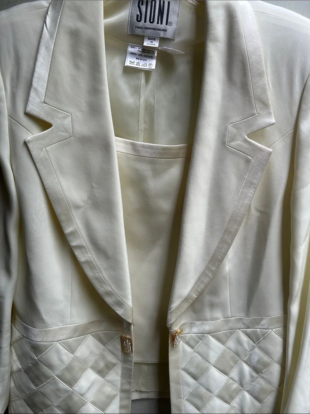 Sioni Cream Size 12 Vintage Elegant Formal